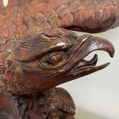 鷹　置物　木製　木彫り　彫刻　中古品　インテリア　オブジェ　の画像