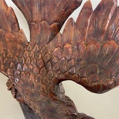 鷹　置物　木製　木彫り　彫刻　中古品　インテリア　オブジェ　の画像