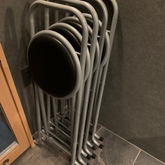 折りたたみ椅子 カウンターチェア7脚セット ハイチェアの画像