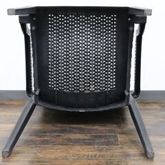 ≪R465ジ≫ STERA/ステラ ガーデンチェア 4脚 まとめ/セット 肘掛け有 ラタン風 イタリア ブラック/黒系 椅子/イス 家具/インテリア 現状品の画像