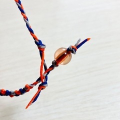 3色編みミサンガ2本組・取り外し可・女性や子供向けの画像