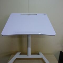 3-4　未使用/新品　訳あり特価　タンディングデスク 幅69 昇降式デスク 昇降式テーブル 小さめ 小型 ガス式 キャスター付き コンパクト 上下昇降 スリム シンプル サイドテーブルの画像