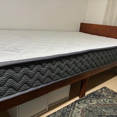 【シングルべベッド】ベッドフレーム ＋マットレスセット  の画像