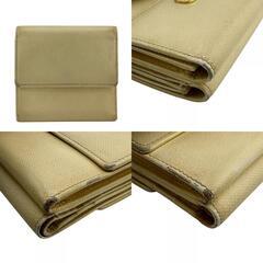 シャネル CHANEL 三つ折り財布 ココボタン コンパクトウォレット イエローの画像