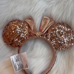 ２個セット★ディズニー カチューシャ ピンク スパンコール　海外　上海の画像