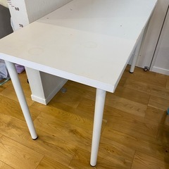 【0円】LINNMON リンモン IKEA デスク　ホワイト　パソコンデスク　作業台の画像