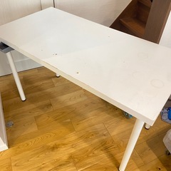 【0円】LINNMON リンモン IKEA デスク　ホワイト　パソコンデスク　作業台の画像