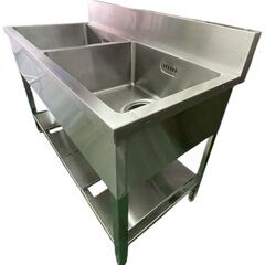 ☆2槽シンク 1200x600x800+150mm シンク 流し台 業務用 厨房機器☆の画像