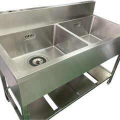 ☆2槽シンク 1200x600x800+150mm シンク 流し台 業務用 厨房機器☆の画像