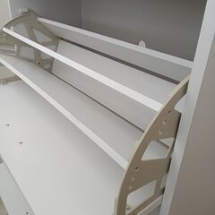 ★リユースのサカイ日立店★HJ8211  下駄箱 ホワイト H133.5×D30×W75 クリーニング済み の画像