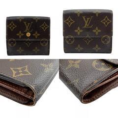 ルイヴィトン LOUIS VUITTON 三つ折り財布 モノグラム ポルトフォイユ・エリーズ ダブルフラップ M61654 ブラウンの画像