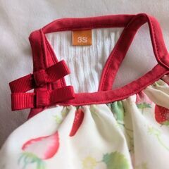 ペットパラダイス：犬服【3Ｓ】　イチゴ　フリルPETPARADISEの画像