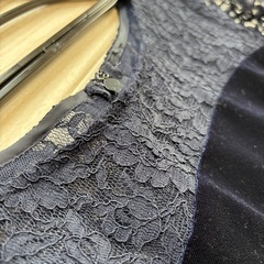 上品　ネイビー　ワンピース　レース　結婚式　お呼ばれの画像