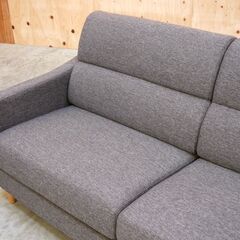 ≪zyt2526ジ≫ 美品 ニトリ 3人掛けソファ Nポケット S8 幅184cm 布張り グレー系 3Pソファ/2Pソファ/シンプル/中古家具/宮城県仙台市 71030-03の画像