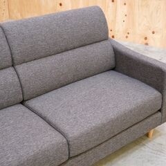 ≪zyt2526ジ≫ 美品 ニトリ 3人掛けソファ Nポケット S8 幅184cm 布張り グレー系 3Pソファ/2Pソファ/シンプル/中古家具/宮城県仙台市 71030-03の画像