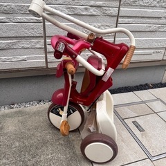 折りたたみ式　手押し付き三輪車の画像