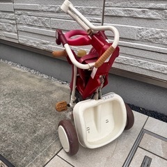 折りたたみ式　手押し付き三輪車の画像