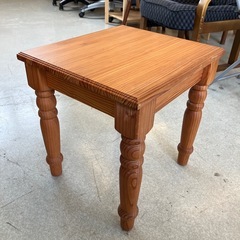 A2511-065 北欧カントリー風 サイドテーブル 木製 ヴィンテージ風 キズ汚れ有りの画像