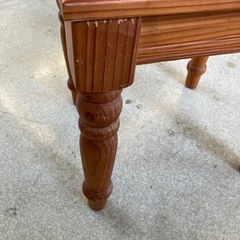 A2511-065 北欧カントリー風 サイドテーブル 木製 ヴィンテージ風 キズ汚れ有りの画像