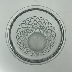 ガラス花瓶　ダイヤカット柄　フラワーベースの画像