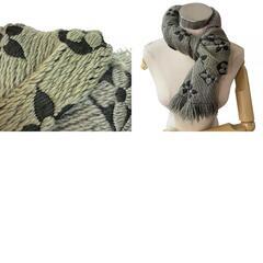 ルイヴィトン LOUIS VUITTON マフラー ロゴマニア エシャルプ M72242 グレーの画像