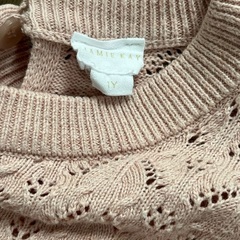 Jamie kay ニットトップス ピンク 1Yの画像