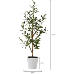 新品　Nearly Natural 人工樹木 オリーブ ホワイトの画像
