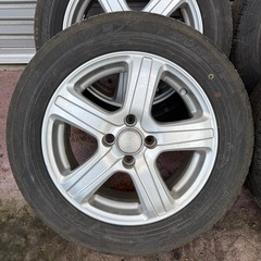 15インチ 6J PCD100 バリ溝タイヤ付 ホイールの画像