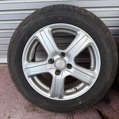 15インチ 6J PCD100 バリ溝タイヤ付 ホイールの画像