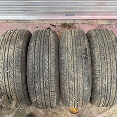 15インチ 6J PCD100 バリ溝タイヤ付 ホイールの画像