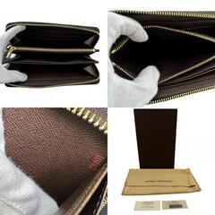 ルイヴィトン LOUIS VUITTON 長財布 ダミエ柄 ジッピーウォレット ラウンドジッピーウォレット N60015 ブラウンの画像