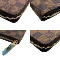 ルイヴィトン LOUIS VUITTON 長財布 ダミエ柄 ジッピーウォレット ラウンドジッピーウォレット N60015 ブラウンの画像