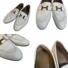 エルメス HERMES 23.5 ローファー コンスタンス AF231048Z ホワイトの画像