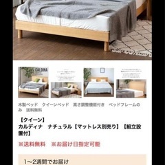 【特価・セット販売】コアラマットレス＋ビーナスベッド カルディナ／クイーンの画像