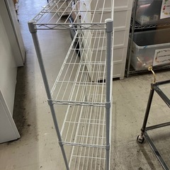 石2511-090 スチールラック4段 ホワイト 中古の画像