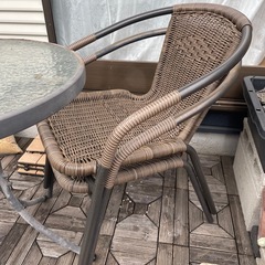 ガーデンニングチェア机セットの画像