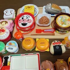 アンパンマンおしゃべりすいはんき和食ご飯セット おままごと キッチンセット まとめ売りの画像
