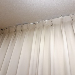 パーテーション/カーテン（カーテンレール付)／ベージュの画像