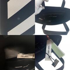 オフホワイト OFF-WHITE トートバッグ ボーダー 2WAY ブラックの画像
