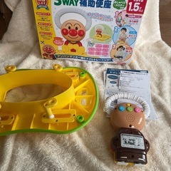 洗浄・アルコール消毒済　アンパンマン 補助便座 やなせたかし 3way補助便座　トイトレ　トイレトレーニングの画像