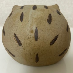 【陶器製】ふくろう置物 幸運のフクロウ 縁起物 インテリア雑貨の画像