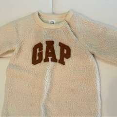 GAP ロンパース アイボリー　ボア　アウター　ベビー　ボアアウター　アウターの画像