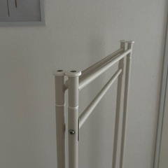 【物干しスタンド】コンパクト◎ ホワイト 引っ越し整理のため出品の画像