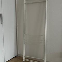 【物干しスタンド】コンパクト◎ ホワイト 引っ越し整理のため出品の画像