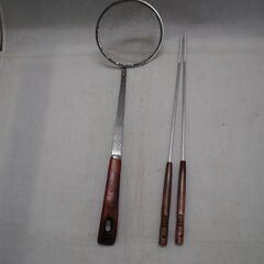 [1673] デラックス 天ぷら鍋セット 直径23cm おたま 箸付きの画像