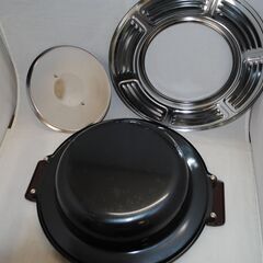 [1673] デラックス 天ぷら鍋セット 直径23cm おたま 箸付きの画像