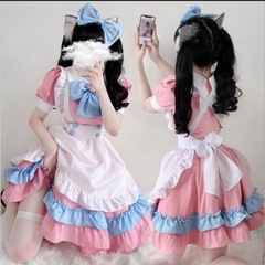 新品！コスプレねこメイド服Mサイズ5点フルセットの画像