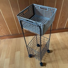 ワイヤー2段ラック（ブラウンver）の画像