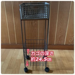 ワイヤー2段ラック（ブラウンver）の画像