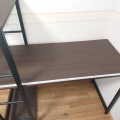 ニトリ　システムデスク　ダークブラウンの画像